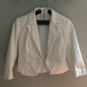 Ann Taylor Loft White Blazer  Jacket, Size 6P